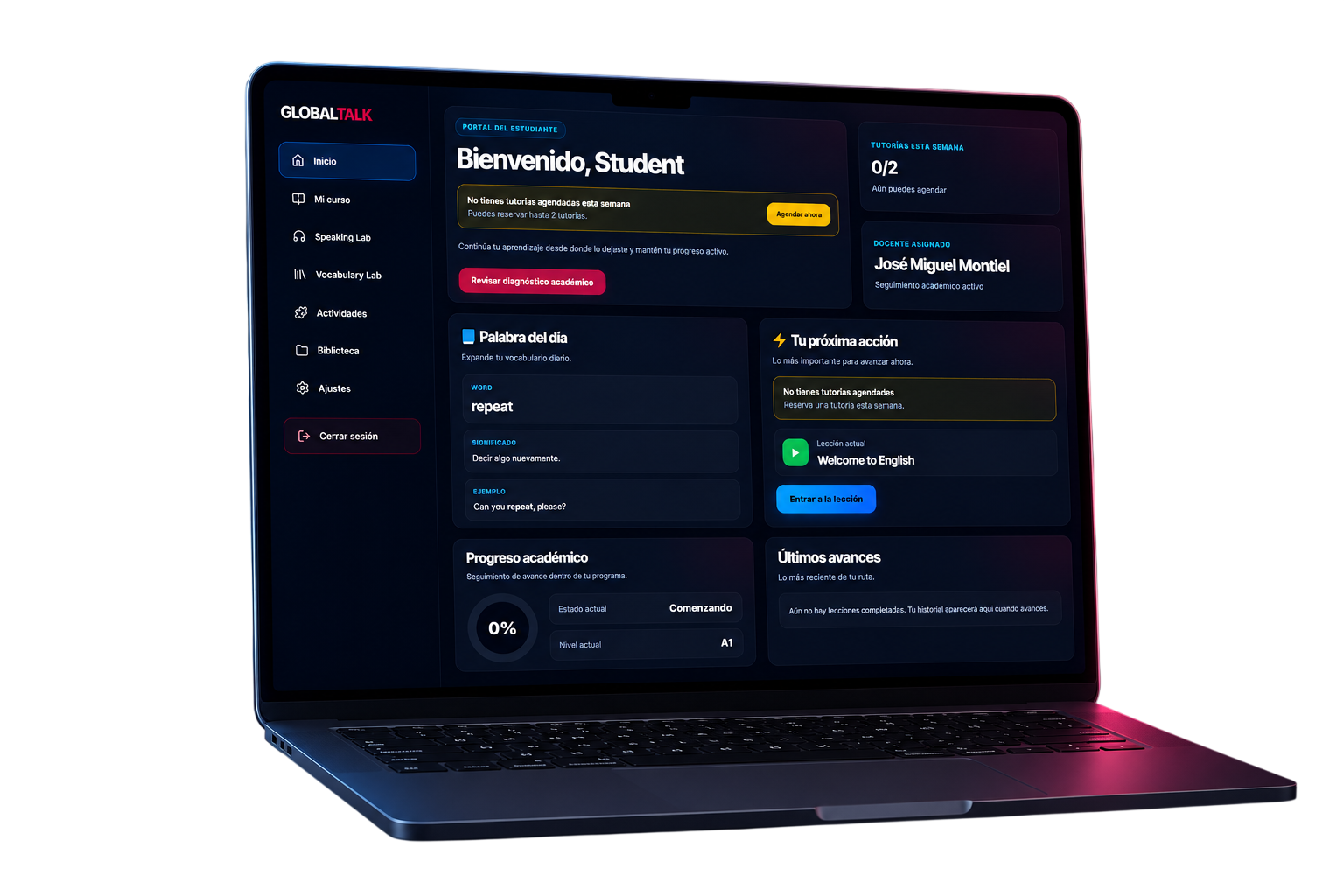 Portal del estudiante Global Talk
